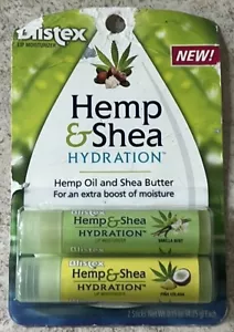  Blistex Hemp & Shea Hydration Vanilla Mint & Pina Colada Lip Balm NEW - Picture 1 of 2