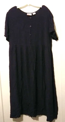 Maxi Vestido Vintage Años 90 Moda Bug Púrpura Ciruela Talla 16 Foto 1 de 4