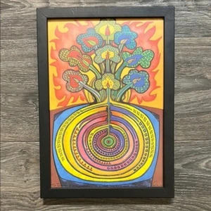 David Friedman Photosynthese Lebensbaum psychedelisch signiert Kunstwerk 14 x 10 - Bild 1 von 13