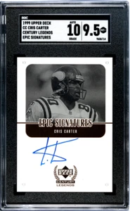 1999 Upper Deck Century Legends #CC Cris Carter Epic Signatures AUTO 10 SGC 9.5 - Picture 1 of 2