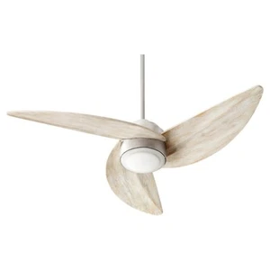 Quorum Trinity 1 Light Ceiling Fan, Satin Nickel - 41523-65 - Picture 1 of 1