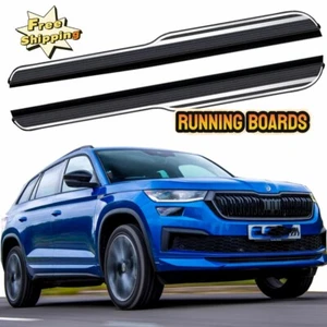 2PCS Side Step Running Boards Fits for Skoda Kodiaq 2017-2023 Nerf Bar Pedals - Picture 1 of 8