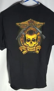 Club Red Men's 2X Sons Of Guns Graphic Tee Shirt Short Sleeve 100% Cotton - Picture 1 of 4