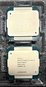 Lot of 2 Intel Xeon E5-2697 v3 2.6GHz 14-Core CPU LGA2011 SR1XF - Picture 1 of 1