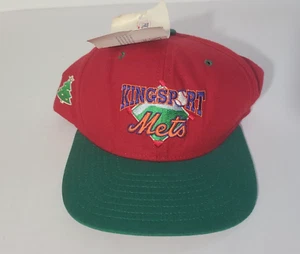 Vtg 90s Kingsport Mets New Era Minor League Christmas Snapback Hat/Cap NOS NWT - Picture 1 of 8