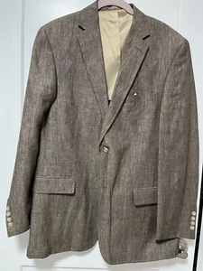 Unbranded 100% Linen Light brown men's blazer, SZ 41R - Bild 1 von 4