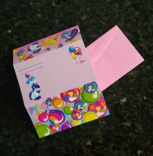 VTG Lisa Frank "Playing Kittens" Note Folding Card with Envelope Sleeve RARE