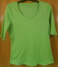 M & S Apple Green Cotton T-Shirt BNWT Size 12