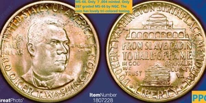 MS-66- 1951-S Booker T. Washington Memorial Half Dollar NGC -Lovely toned - Picture 1 of 3