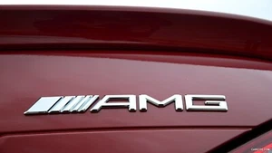 Logo AMG Mercedes Chrome 3D en ABS Autocollant Emblème Coffre Arrière - Imagen 1 de 3