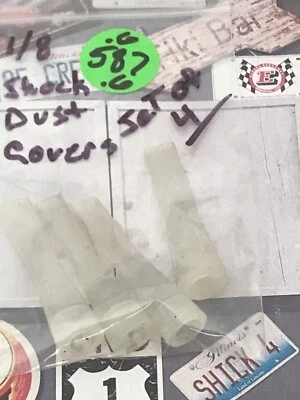 1/8 Scale Shock Dust Cover {{Clear / 4Pc.}} New USA Shipped  - Image 1 of 4