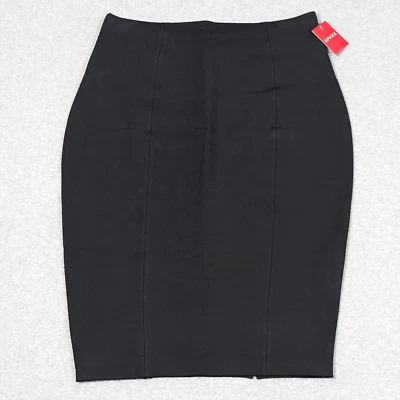 Spanx Perfect Black Ponte Pencil Skirt Womens Size Medium Classic Shaping New - Image 1 of 4