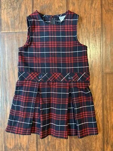 Flynn O'Hara Girls 4 4G Navy Bib Pleated Jumper Dress School Uniform - Picture 1 of 1