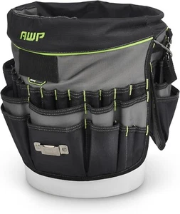 AWP 51-Pocket Bucket Tool Organizer for Easy Tool Access, Black - Picture 1 of 4