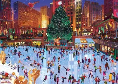 Ravensburger "Rockefeller Center Joy" 1000 Piece Jigsaw Holiday Puzzle for Adult - Image 1 of 4