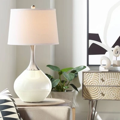Lámpara de Mesa Color Plus Spencer 31" Moderna West Highland Blanca Foto 1 de 3