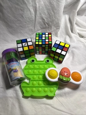 Rubik’s Cube, The Original 3x3 Brain Teaser Fidget Toy And Other Fidgets - Image 1 of 4
