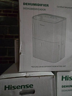 DESHUMIDIFICADOR HISENSE para 1500 pies cuadrados 25 pintas con cubo deslizable DH3020K1W Foto 1 de 3