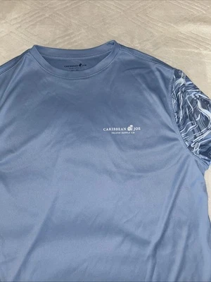 Camisa Caribbean Joe Para Hombres S Azul Manga Larga Camiseta Rendimiento Pullover $50 NUEVA Foto 1 de 3