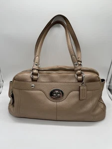 COACH F16529 Penelope Tan Leather Purse Satchel Shoulder Handbag - Picture 1 of 10