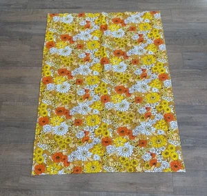 Vintage MCM Vinyl Tischdecke kultiges Blumenmuster 96”x60” unbenutzt - Bild 1 von 5