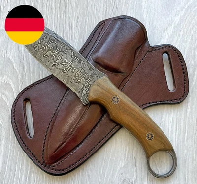 Crafttal Handgeschmiedet Jagdmesser, 12 Cm Klinge Aus ECHT Damaststahl, Griff Au