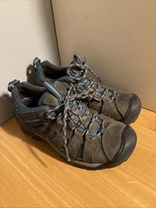 Women’s Size 7 Brown/blue Keen Hiking Shoes  - Picture 1 of 9