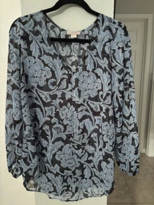 Loft Damen schwarz grau blau Pullover Tunika Oberteil Bauernbluse S - Bild 1 von 5