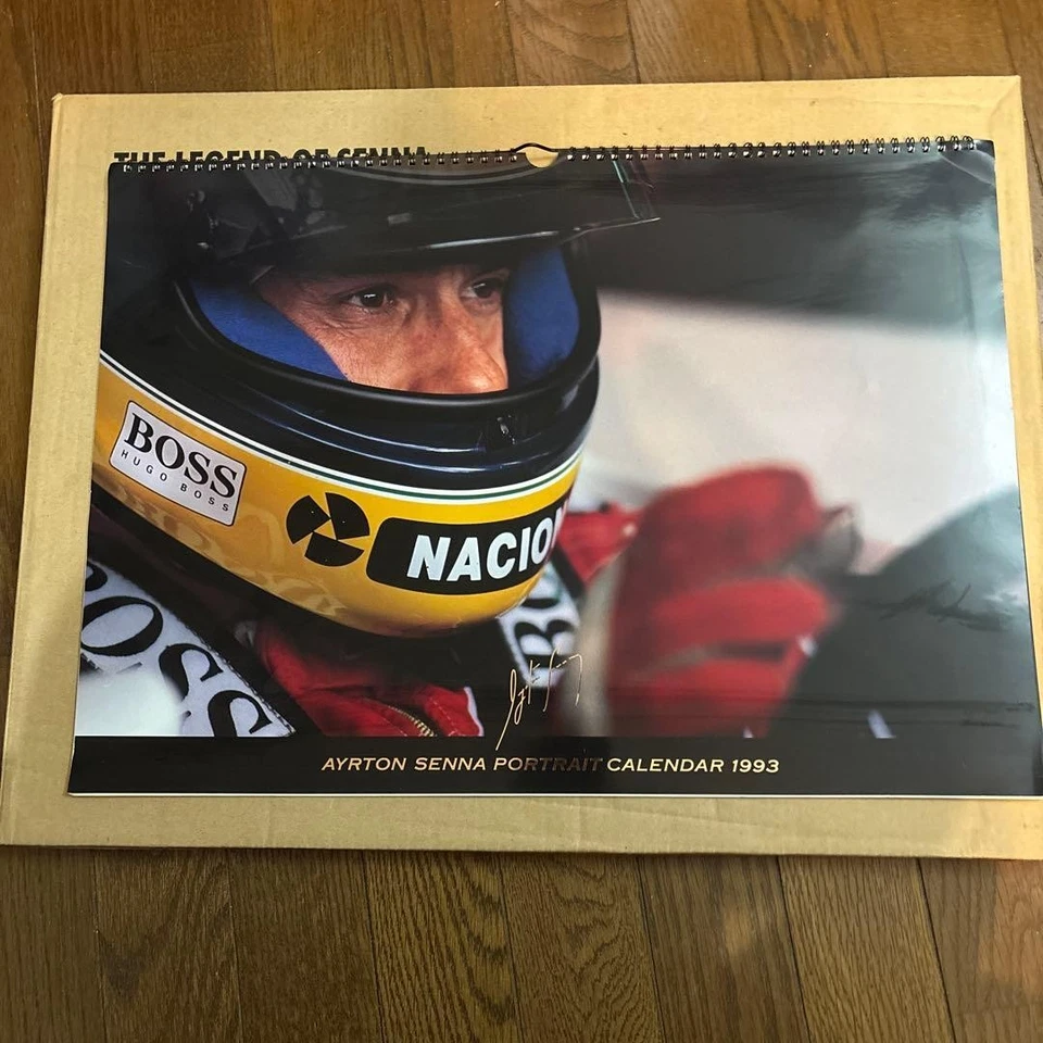 BOSS Ayrton Senna 1993 Portrait Calendar Signed F1 Motorsport Collectible - Image 1 of 1