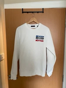 Men’s white size large scotch and soda branded sweatshirt - Picture 1 of 3