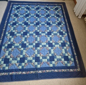 Patchword-Decke, Quilt, Handarbeit, Unikat, 175 cm x 205 cm - Bild 1 von 6