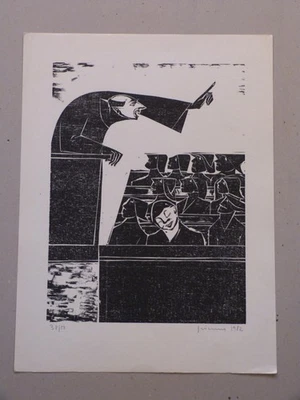 Gerhard Grimm 1927-1998  Holzschnitt aus 1982 - Bild 1 von 4