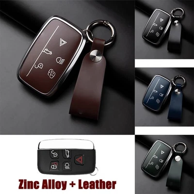 Alloy Leather Car Key Case Cover For Land Rover LR4 LR2 Evoque Range Rover Sport - Image 1 of 4