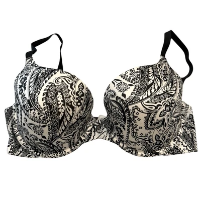 Sujetador Victoria's Secret Paisley Estrás Forrado con Cable Demi Negro Blanco Talla 34D Foto 1 de 4