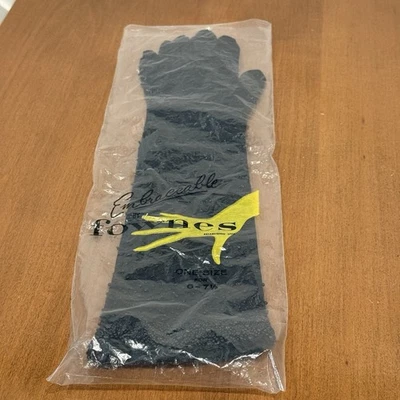 Guantes largos vintage Fownes Embraceables negros con cuentas talla 6-7,5 Foto 1 de 4