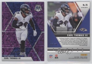 2020 Panini Mosaic No Huddle Purple Prizm /50 Earl Thomas III #25