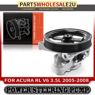 Bomba de dirección asistida con polea para Acura RL 2005 2006 2007 2008 V6 3,5 L sedán Foto 1 de 4
