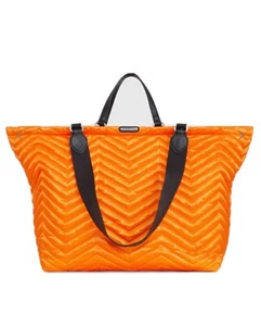 Sienna Quilted Tote Orange Beach Travel Bag Rebecca Minkoff - Picture 1 of 6