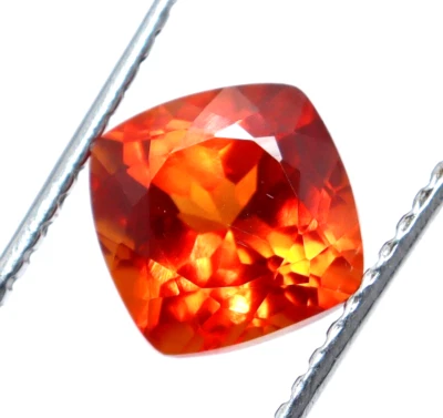 Cojín naranja natural de 5,35 quilates zafiro certificado piedras preciosas sueltas con regalo gratis Foto 1 de 4