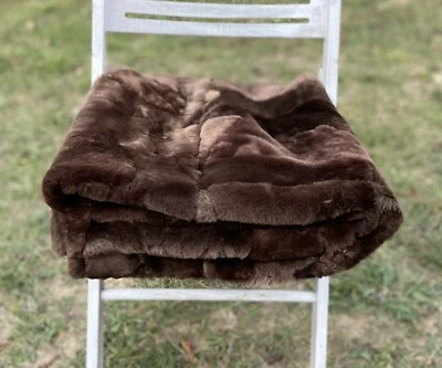 Merino Lammfelldecke ca.200x160 cm Schaffelldecke Felldecke Auflage skin pelz - Bild 1 von 4