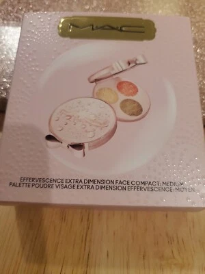 MAC 2022 Holiday Bubbles & Bows Extra Dimension Face Compact: Medium New in Box - Image 1 of 3