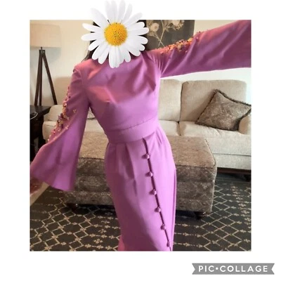 Vestido asiático kimono de colección para mujer Andora Hong Kong púrpura talla mediana leer Foto 1 de 4