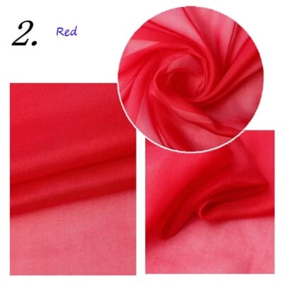1Yard X 1.4meter Plain Silk Lining Material Natural Chiffon Silk Wedding Fabric - Image 1 of 4