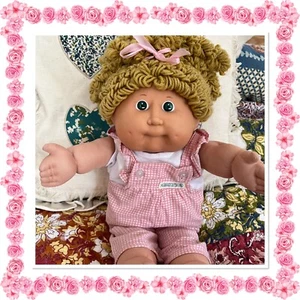 Precioso parche de col vintage niños niña muñeca miel 1 pony palomitas ojos verdes HM12 - Imagen 1 de 13
