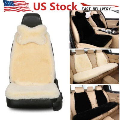 2/5 Seats Car Seat Covers For Audi A3 A5 Faux Sheepskin Cushion Protector Warmth - Image 1 of 4