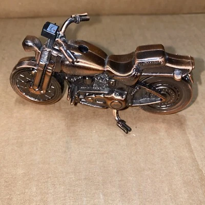 Mini Metal Copper Look Motorcycle Lighter Working - Image 1 of 4