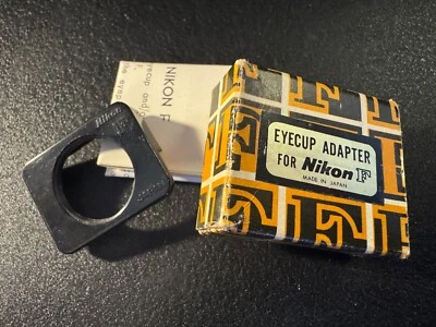 RARO Nikon F Cuadrado Rectangular-Redondo Ocular Adaptador Ocular Buscador de Nivel de Ojos  Foto 1 de 3