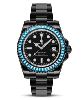 Reloj A BATHING APE TIPO 1 BAPEX CRISTAL PIEDRA M correa acero inoxidable Foto 1 de 4
