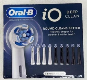 Oral B Ersatzbürstenköpfe iO Deep Clean rund 9er Pack Neu geöffnete Verpackung - Bild 1 von 5