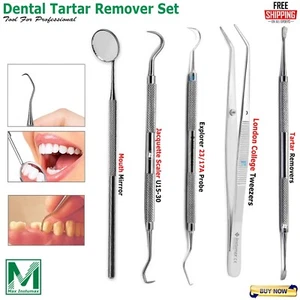 Dental Hygiene Kit - Professional Grade Instruments for Oral Care Explorer Tweez - Picture 1 of 7
